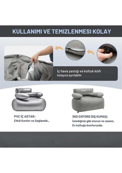Single Inflatable Sofa Premium Şişme Koltuk