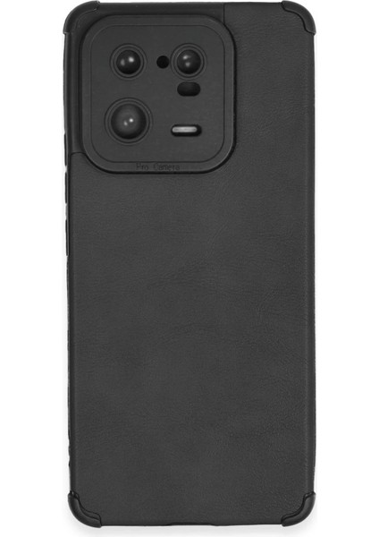 Newface Xiaomi Mi 13 Pro Kılıf Loop Deri Silikon - Siyah