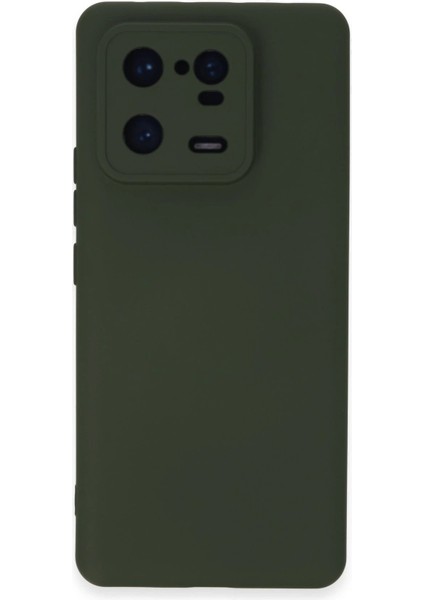 Newface Xiaomi Mi 13 Pro Kılıf Nano Içi Kadife Silikon - Koyu Yeşil