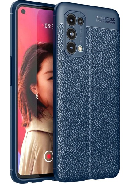 Newface Oppo Reno 5 Kılıf Auto Focus Kapak - Lacivert