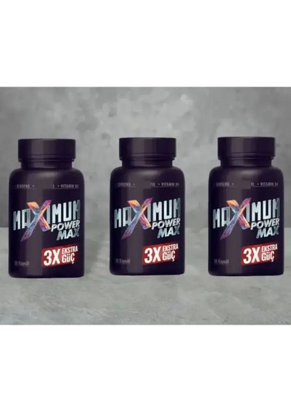Maximum Power Max 3x Effect Erkeklere Extra Sertlik Maxìmum Güç 30 Lu x 3 Adet