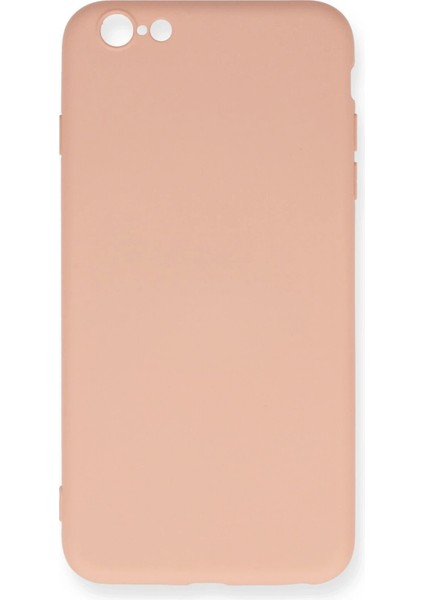 Newface iPhone 6 Plus Kılıf Nano Içi Kadife Silikon - Pudra