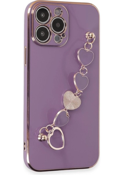 Newface iPhone 13 Pro Max Kılıf Esila Silikon - Mor