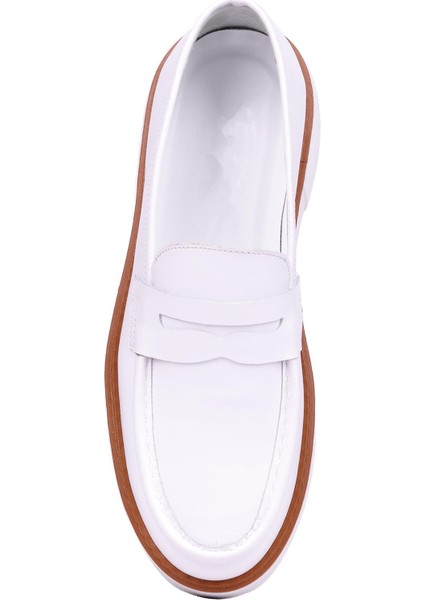 - Beyaz Deri Bağcıksız Erkek Günlük Ayakkabı 101-083 indirimleri