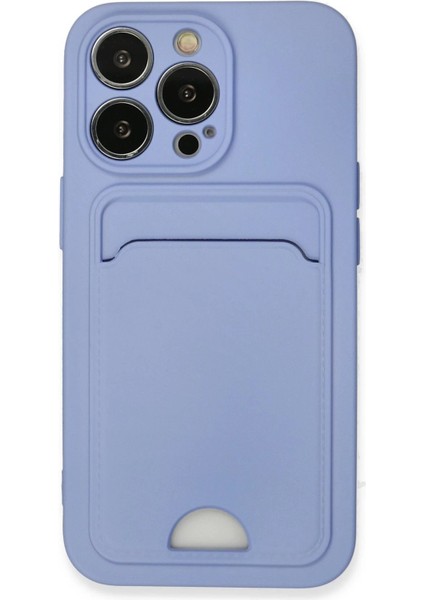 Newface iPhone 13 Pro Kılıf Kelvin Kartvizitli Silikon - Lila