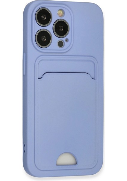 Newface iPhone 13 Pro Kılıf Kelvin Kartvizitli Silikon - Lila