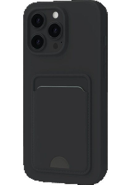 Newface iPhone 16 Plus Kılıf Kelvin Kartvizitli Silikon - Siyah