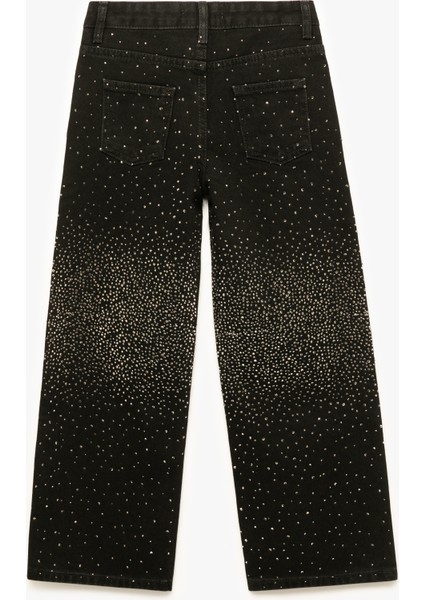 Pamuklu Cepli Geniş Paça Denim Pantolon fiyatları