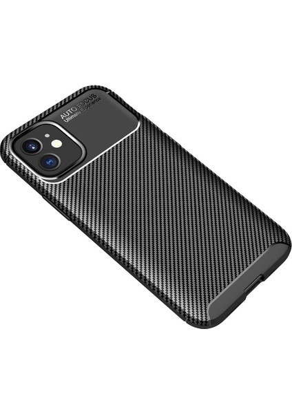 Newface iPhone 12 Mini Kılıf Auto Focus Karbon Kapak - Siyah