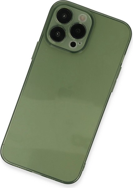 Newface iPhone 13 Pro Max Kılıf Fly Lens Silikon - Yeşil