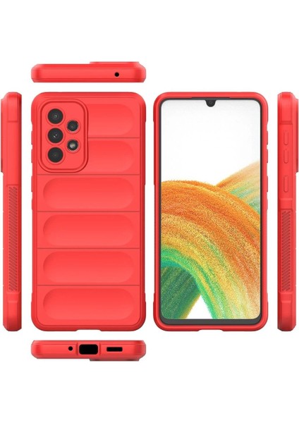 Newface Samsung Galaxy A33 5g Kılıf Optimum Silikon - Kırmızı modelleri