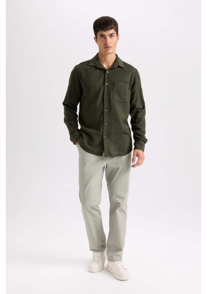 Regular Fit Normal Kesim Yazlık Düz Paça Chino Kanvas Pantolon D7349AX25SP