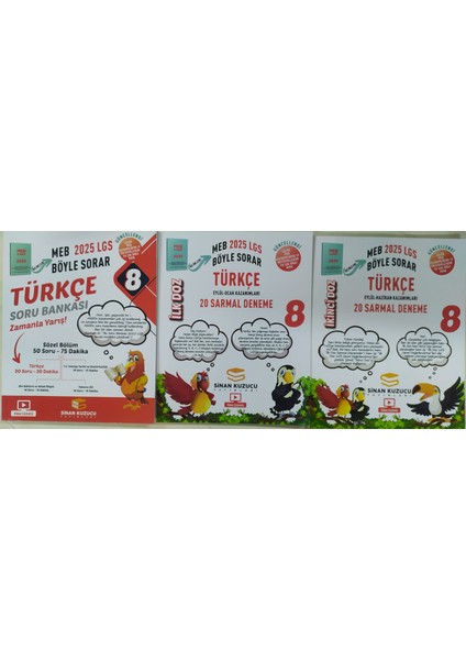 Sinan Kuzucu Yayınları 8. Sınıf Türkçe Soru Bankası+Ilk Doz ve Ikinci Doz Sarmaldeneme