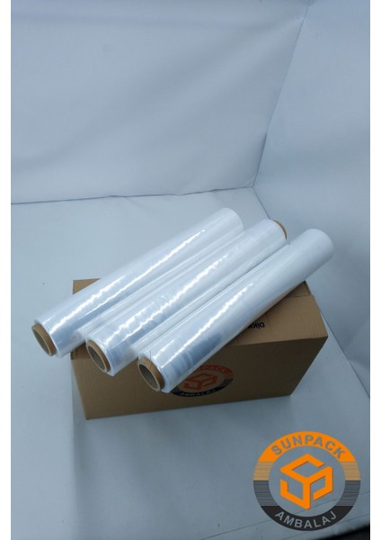 Streç Film 50CM x 300M 3 Adet, Şeffaf, 23 Mikron, 1600 Gr, Dayanıklı Eşya, Koli ve Palet Streci fırsatları