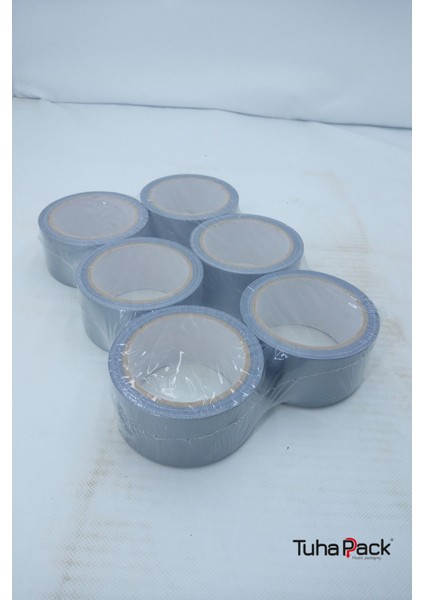 Tamir Bandı (Duct Tape) 48MM x 20M Gri (6 Adet)- Çok Amaçlı, Güçlü ve Su Geçirmez Tamir Bandı modelleri