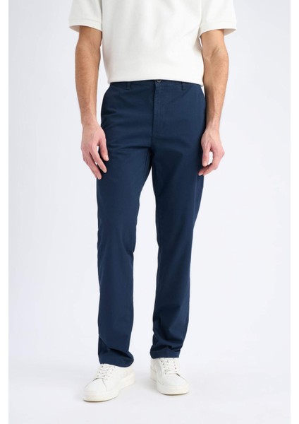 Regular Fit Normal Kesim Yazlık Düz Paça Chino Kanvas Pantolon D7349AX25SP
