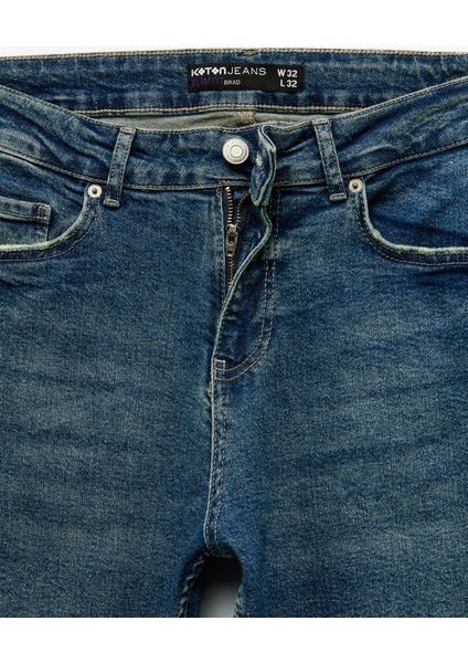 Pamuklu Normal Bel Slim Fit Jean Pantolon - Brad Jean indirimleri