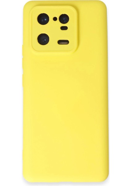 Newface Xiaomi Mi 13 Pro Kılıf Nano Içi Kadife Silikon - Sarı