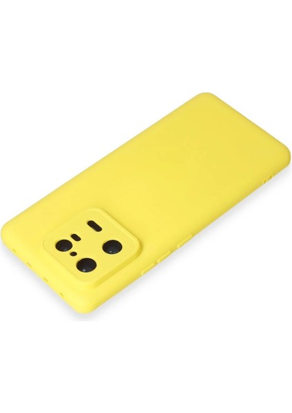 Newface Xiaomi Mi 13 Pro Kılıf Nano Içi Kadife Silikon - Sarı modelleri