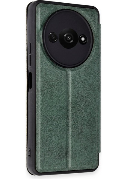 Newface Xiaomi Redmi A3 4g Kılıf Flip Cover - Koyu Yeşil fiyatları