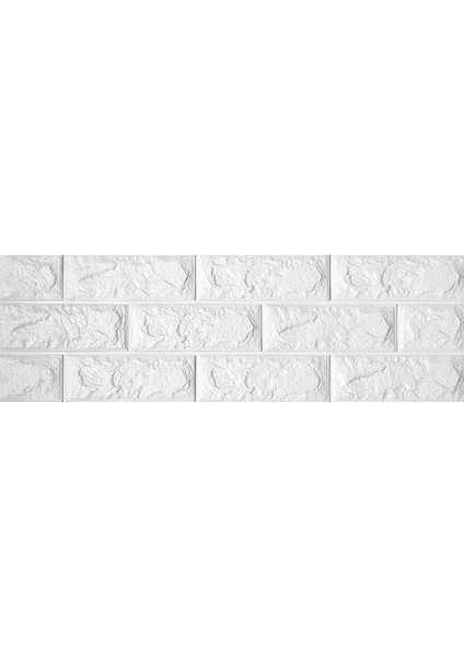 70X23 cm Beyaz Kendinden Yapışkanlı 3D Esnek Duvar Kağıdı Paneli KREATİF