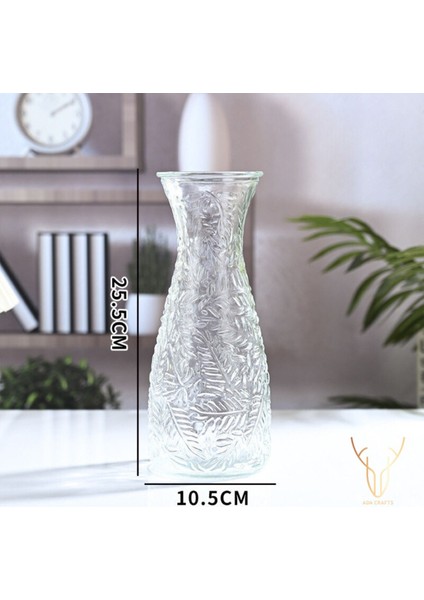 Çam Dalı Scandinavian Şeffaf Vazo - 22,5 cm