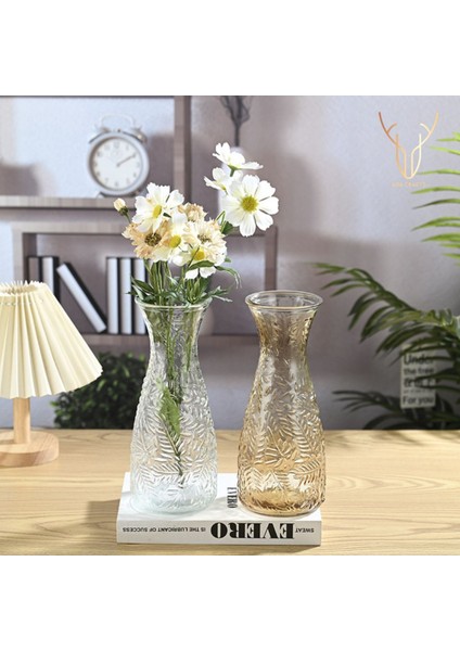 Çam Dalı Scandinavian Şeffaf Vazo - 22,5 cm
