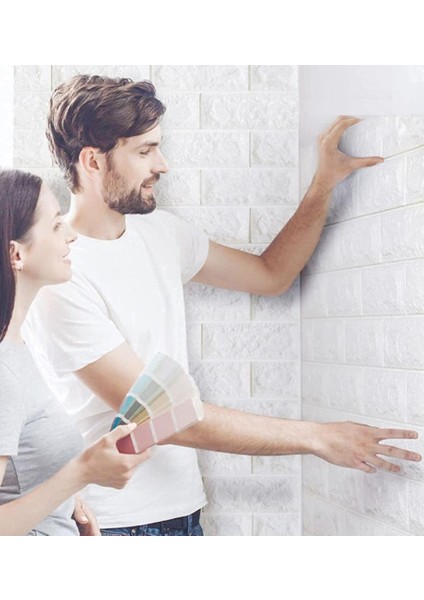Kendinden Yapışkanlı Dekoratif Pratik 3D Foam Wallpaper Duvar Kağıdı Paneli fiyatları