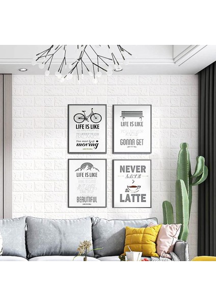Kendinden Yapışkanlı Dekoratif Pratik 3D Foam Wallpaper Duvar Kağıdı Paneli fırsatları