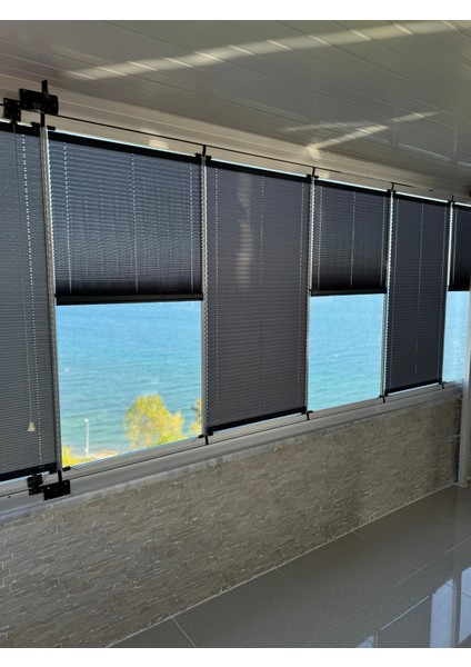 Açık Gri LNA Serisi (LNA115) Metal Kasa Plise Perde modelleri
