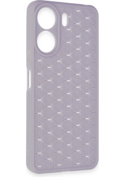 Newface Xiaomi Redmi 13C Kılıf Petek Silikon Kapak - Lila modelleri