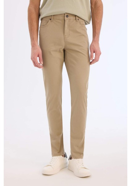 Yazlık Gabardin Chino Kanvas Pantolon Slim Fit Dar Kesim Dar Paça Cepli B2089AX25SP