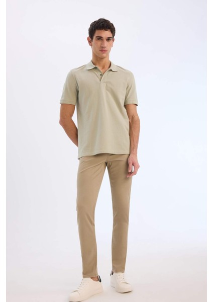 Yazlık Gabardin Chino Kanvas Pantolon Slim Fit Dar Kesim Dar Paça Cepli B2089AX25SP