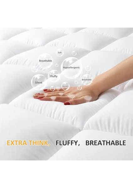 Pofuduk 1000 Gr, Dört Köşe Lastikli Uyku Pedi,boyun,kalça Ağrıları Olan Kişiler Için ,2 Adet Yastık Kılıfı Hediyeli.