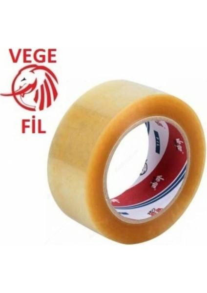 1 Adet Vege Fil Koli Bandı Ambalaj Bantı Şeffaf Bant 1 Adet 45X100 Bant