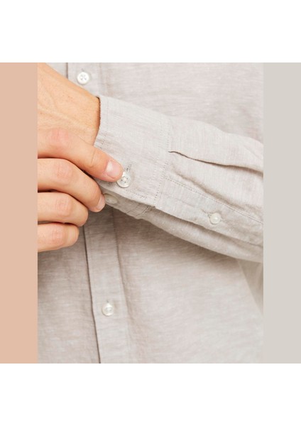 Slim Kalip Keten Karisimli Gömlek fırsatları