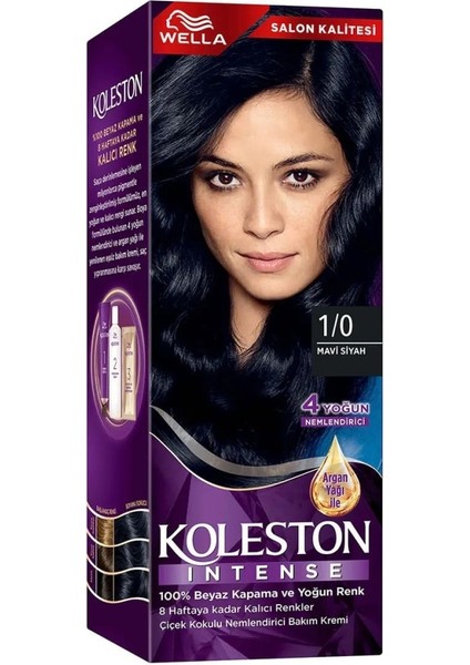 Koleston Intense Saç Boyası 1/0 Mavi Siyah - Salon Kalitesi