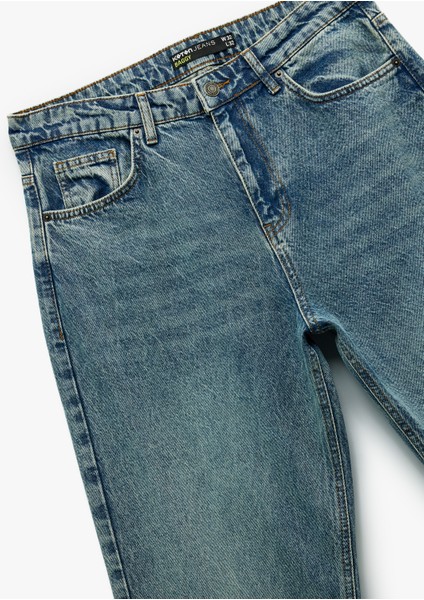 Pamuklu Cep Detaylı Bol Baggy Jean Pantolon modelleri
