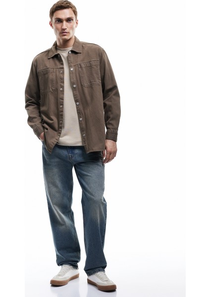 Pamuklu Normal Bel Vintage Straight Fit Jean Pantolon