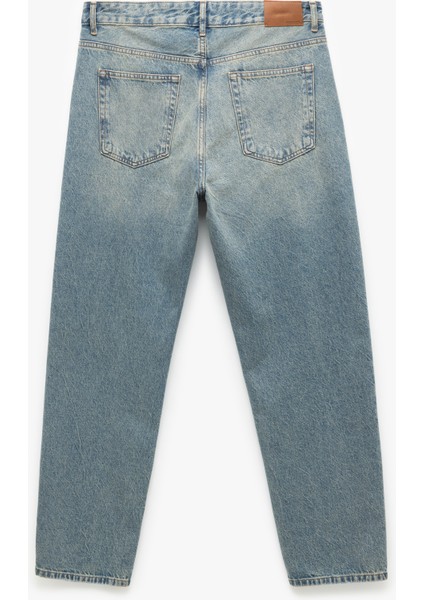 Pamuklu Normal Bel Vintage Straight Fit Jean Pantolon indirimleri