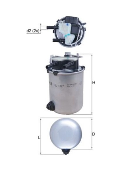 Mahle KL1027 -Knecht-Behr KL1027 Yakıt Filtresi Kadjar 1.6 Dcı 2015 130 Bg Kadjar 1.5 Dcı 2013 110 Bg Qashqai 1.6 Dcı 164004BD0B