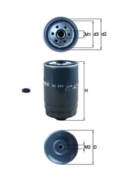Mahle KC503D -Knecht-Behr KC503D Yakıt Filtresi Spin-On Fuel Filter 31922A9000 31922A9000