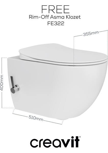 Free Rim-Off T.m Thermoplast Yavaş Kapanan Klozet Kapaklı Beyaz Set fırsatları