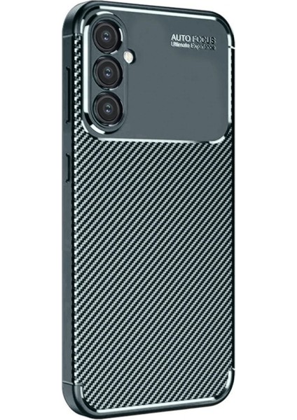 Newface Samsung Galaxy A16 5g Kılıf Auto Focus Karbon Kapak - Koyu Yeşil