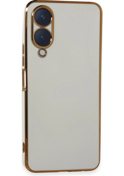 Newface Vivo Y17S Kılıf Volet Silikon - Beyaz