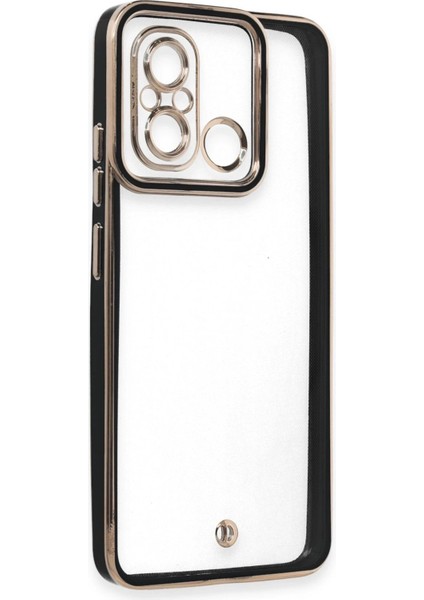 Newface Xiaomi Redmi 12C Kılıf Liva Lens Silikon - Siyah