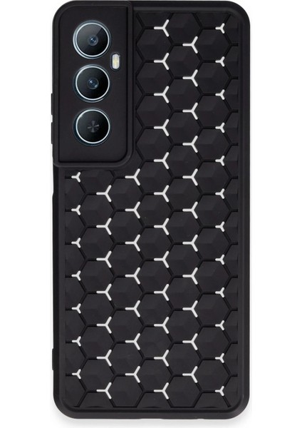 Newface Realme C65 Kılıf Petek Silikon Kapak - Siyah
