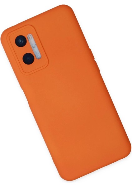 Newface Oppo A96 Kılıf Nano Içi Kadife Silikon - Turuncu fiyatları
