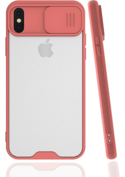 Newface iPhone x Kılıf Platin Kamera Koruma Silikon - Pembe