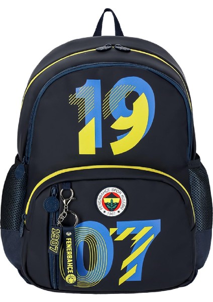 3 Bölmeli 3D 1907 Baskılı Suni Deri Okul Sırt Çantası (25743)